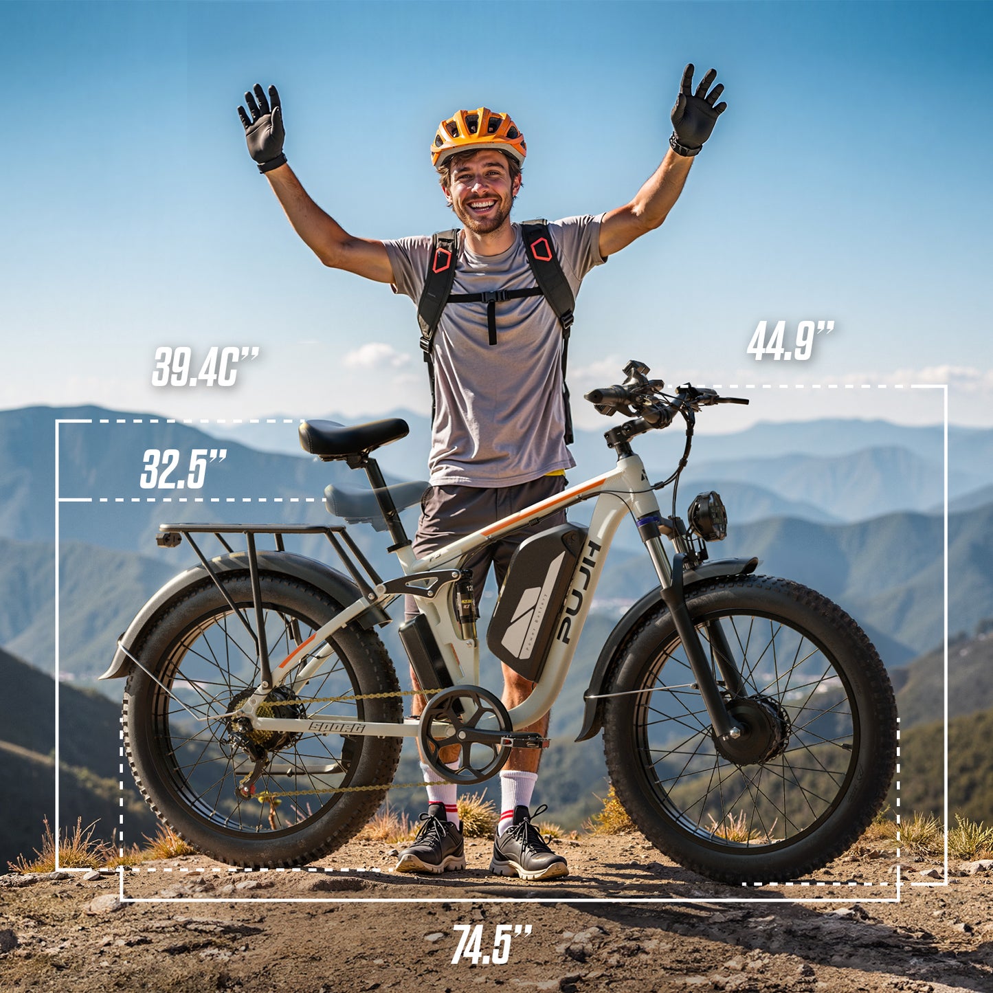 PUJH PU3-60V-24” Pro Long Range Fat Tire E-bike