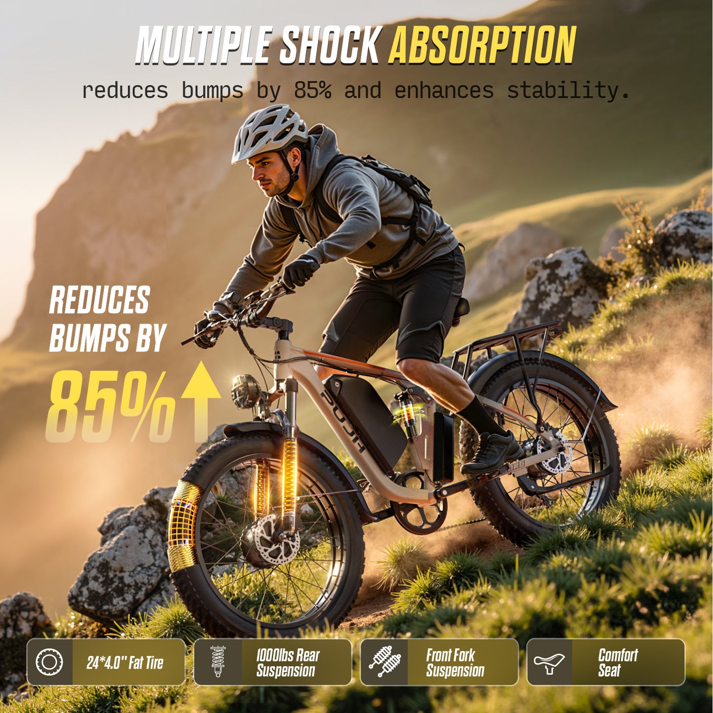 PUJH PU3-60V-24” Pro Long Range Fat Tire E-bike