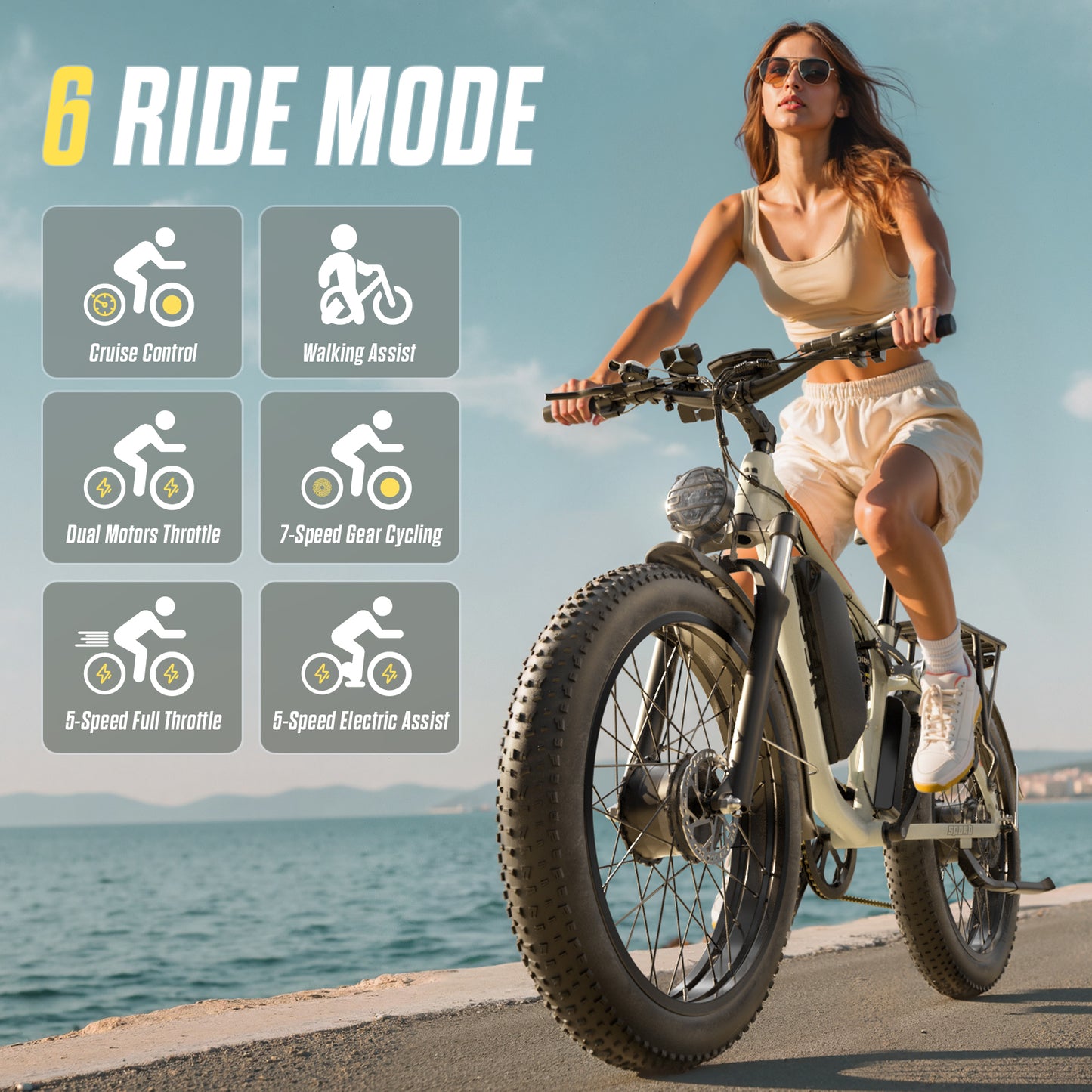 PUJH PU3-60V-24” Pro Long Range Fat Tire E-bike