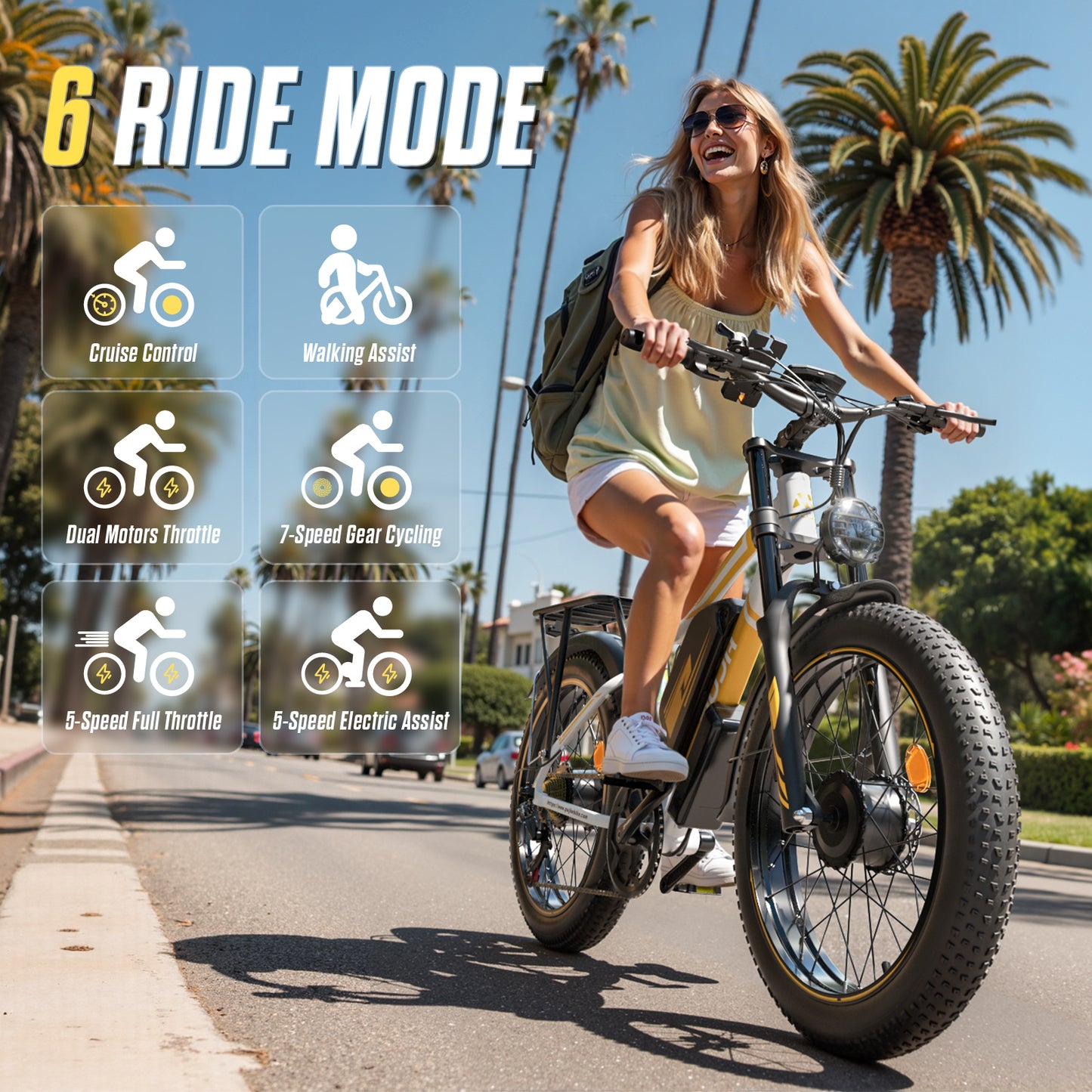 PUJH PU2-60V-24” Pro Long Range Fat Tire E-bike