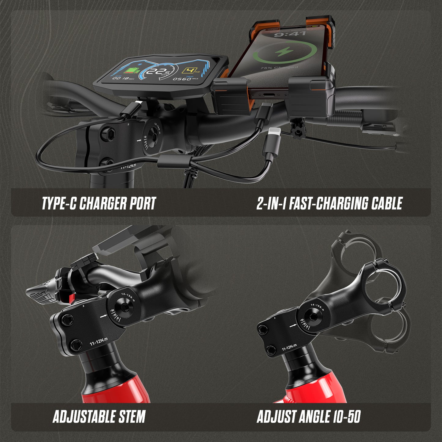 PUJH PU3-60V-20ah 26” Pro off-road electric bicycles