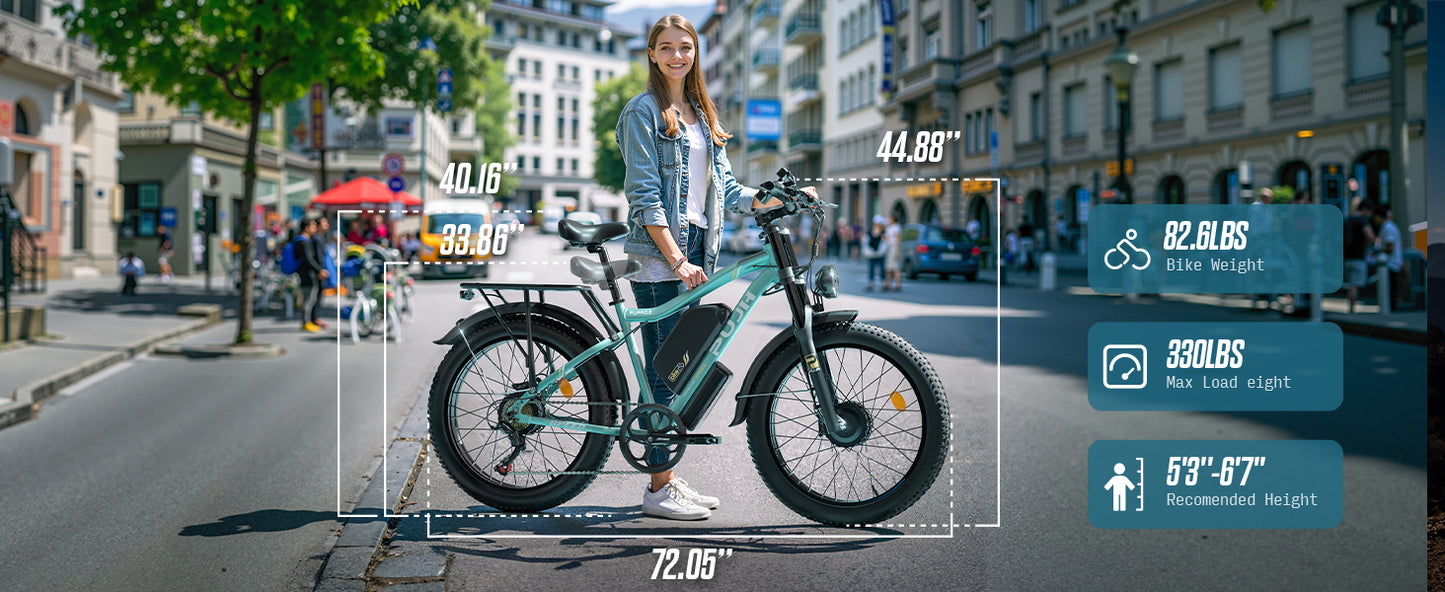 PUJH PU2-60V 20ah-24” Pro Long Range Fat Tire E-bike