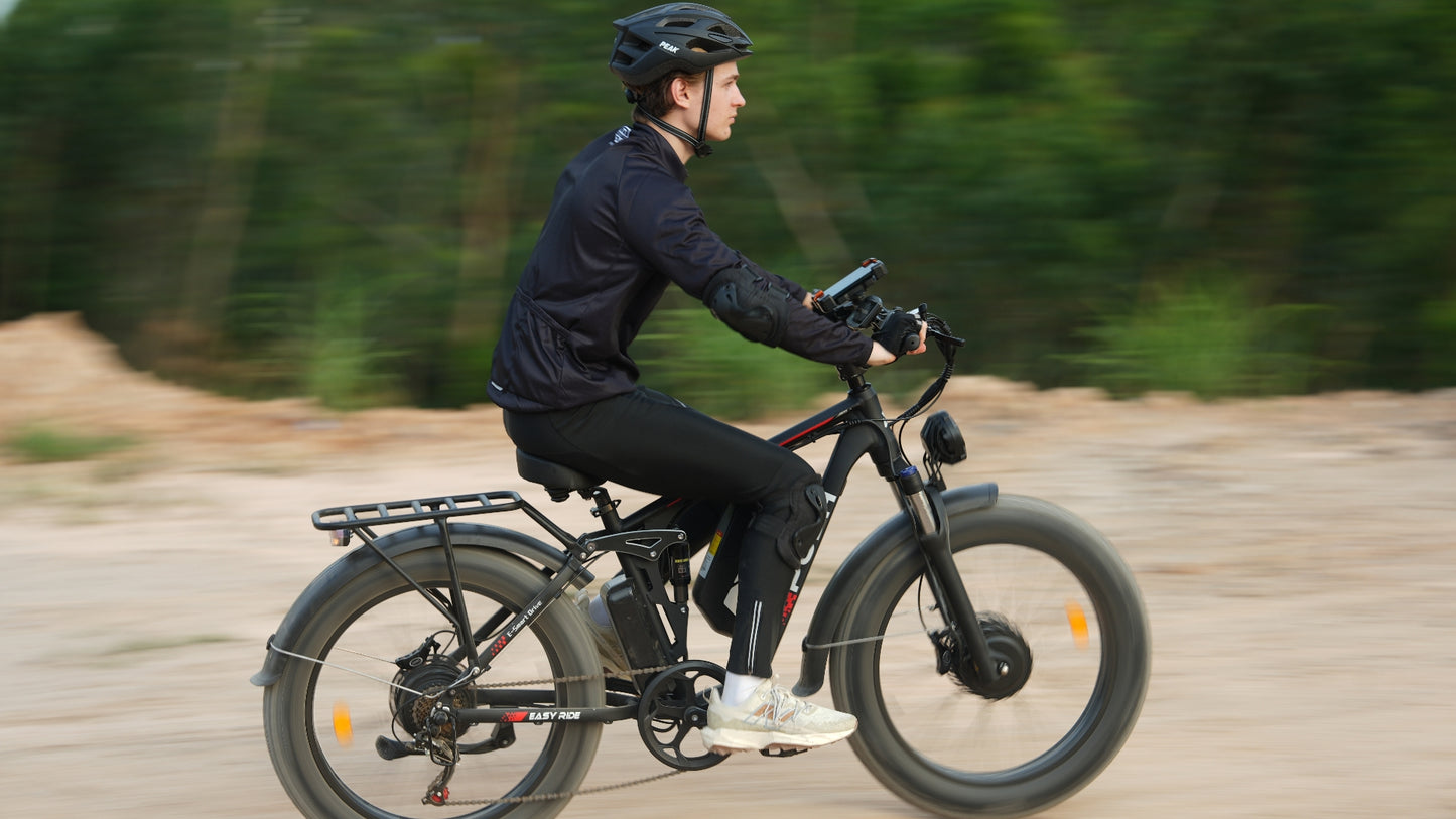 PUJH PU3 -52V 25Ah -26 inches Full Suspension Fat Tire E-bike