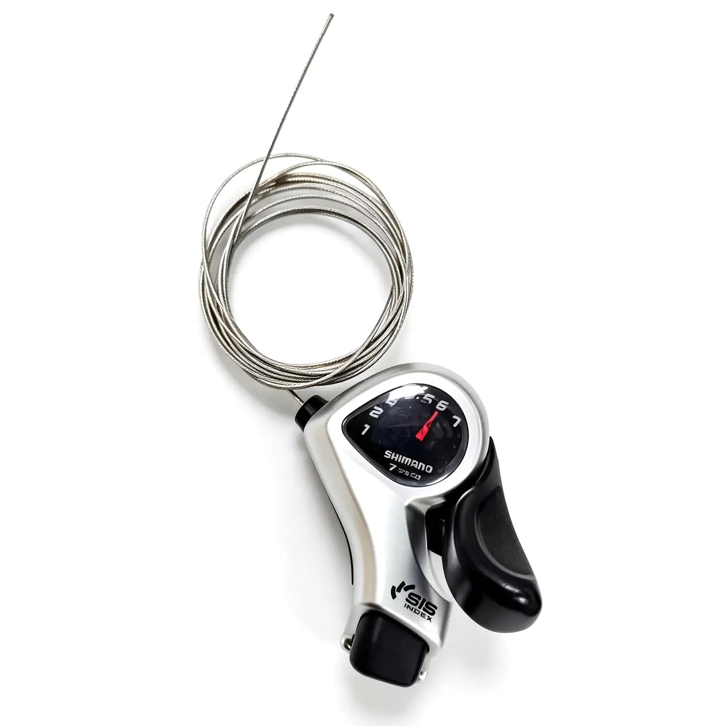 PUJH 7-Speed Electric Bike Thumb Trigger Shifter, Right Gear Shift Lever with Shift Cable for E-Bike / Bicycle