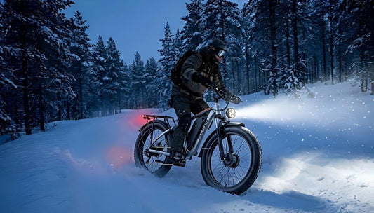 The high-performance PU354 fat tire electric bicycle lets you traverse snow as if it were flat ground.