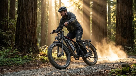 The PUJH PU366 heavy duty electric bike features 6,00oW of power, making it suitable for off-road riding by heavier riders.