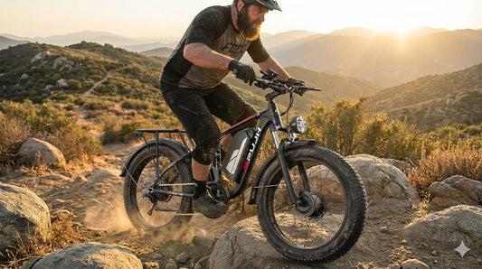 The PU366 electric mountain bike, with its sturdy 6061 frame, is suitable for heavier riders.