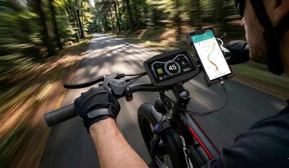 The PUJH PU366 60V electric mountain bike demonstrated high-speed, unrestricted performance as it traveled at top 45 mph on forest trails.
