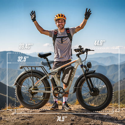 PUJH PU3-60V-24” Pro Long Range Fat Tire E-bike
