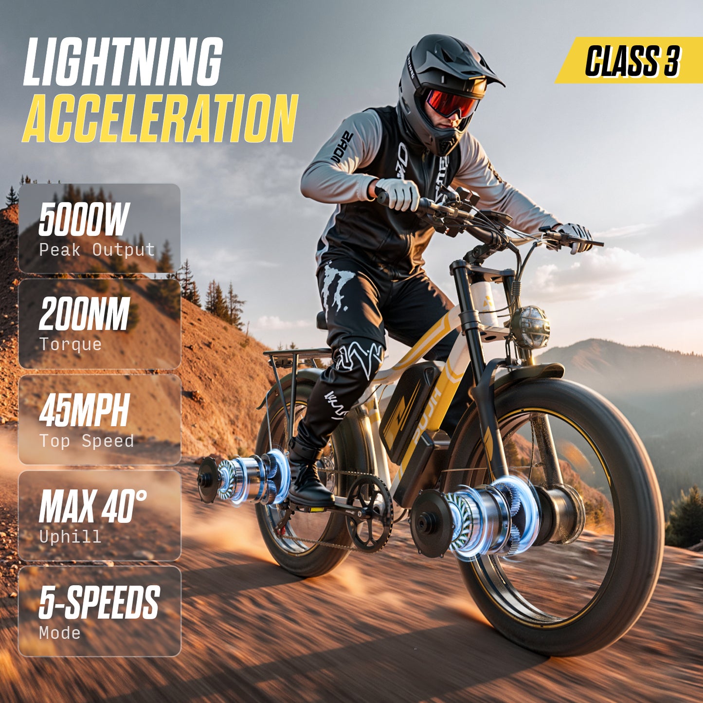 PUJH PU2-60V-24” Pro Long Range Fat Tire E-bike
