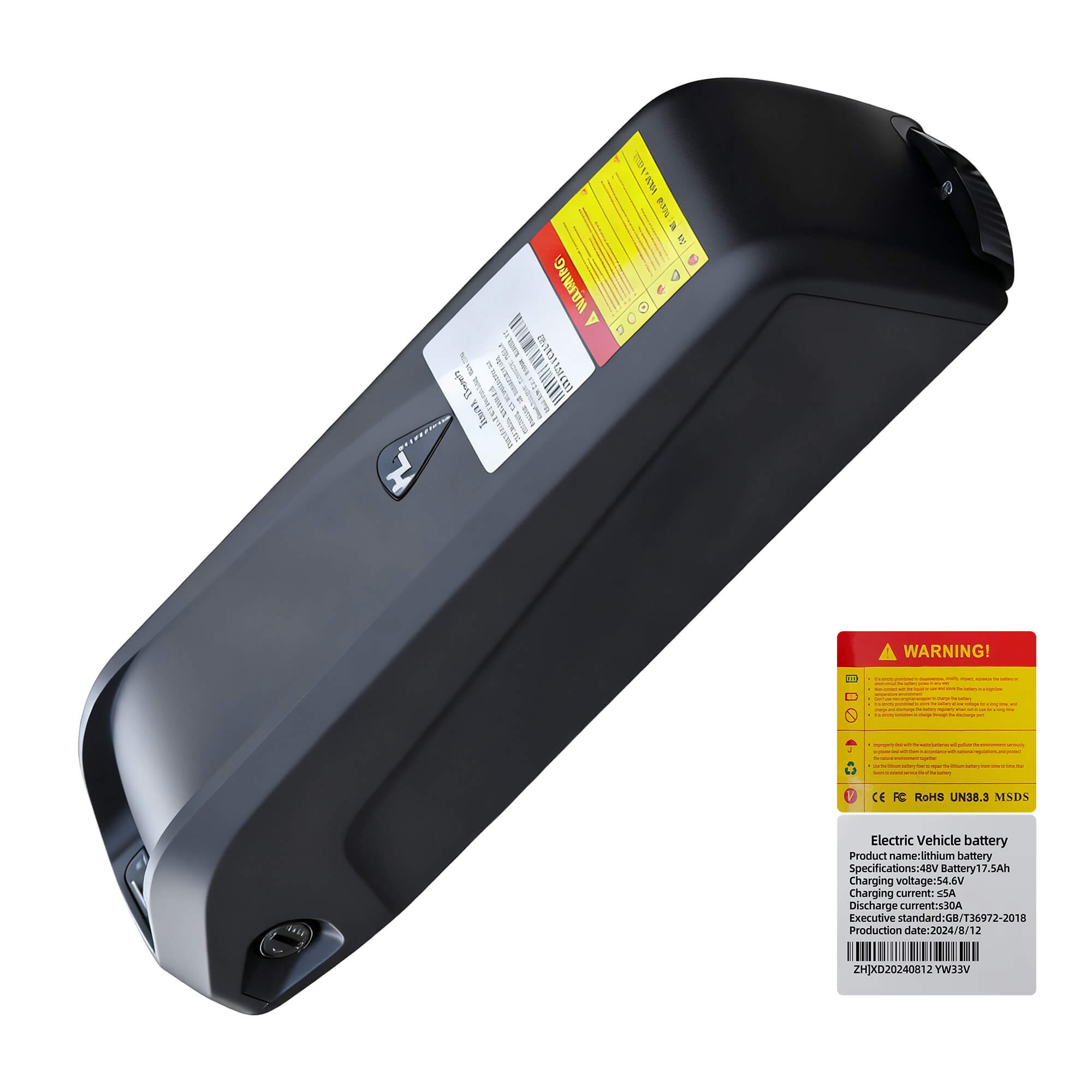 Electric bicycle battery with parameters PU1-BB_Battery_48V_17.5Ah