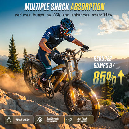 PUJH PU2-60V 25ah-24” Fat tire electric bicycle