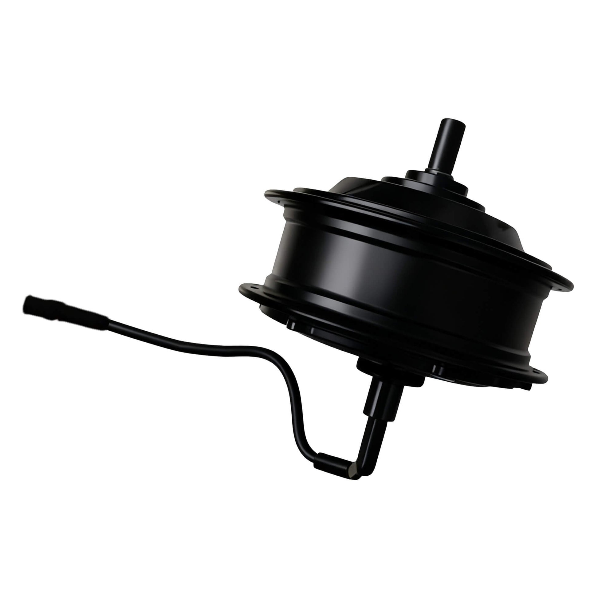 A motor installed in an electric bicycle is designed to power it.