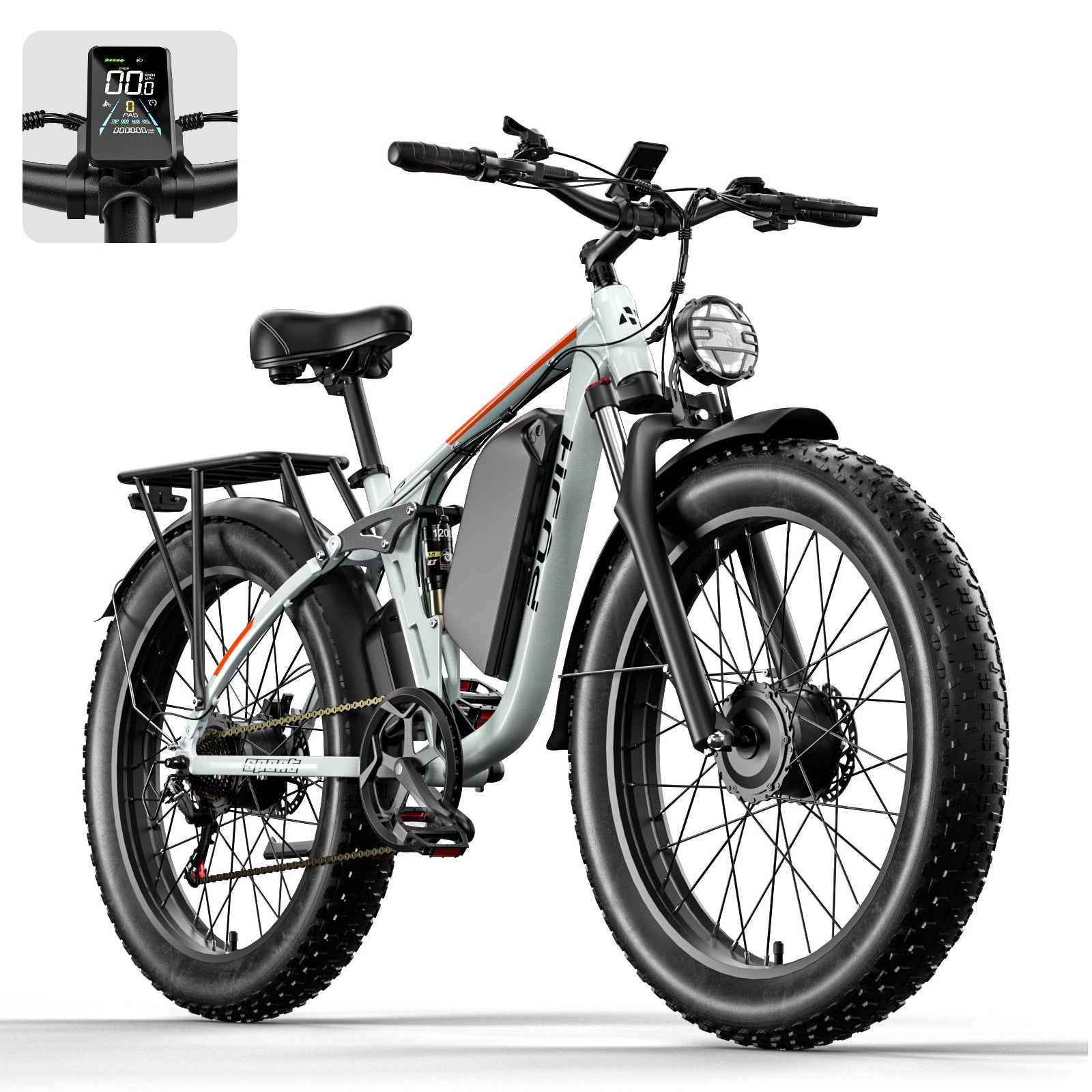 PUJH PU3 -52V 25Ah -24 inches Full Suspension Fat Tire E-bike