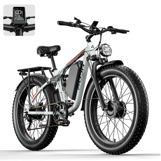PUJH PU3 -52V 25Ah -26 inches Full Suspension Fat Tire E-bike
