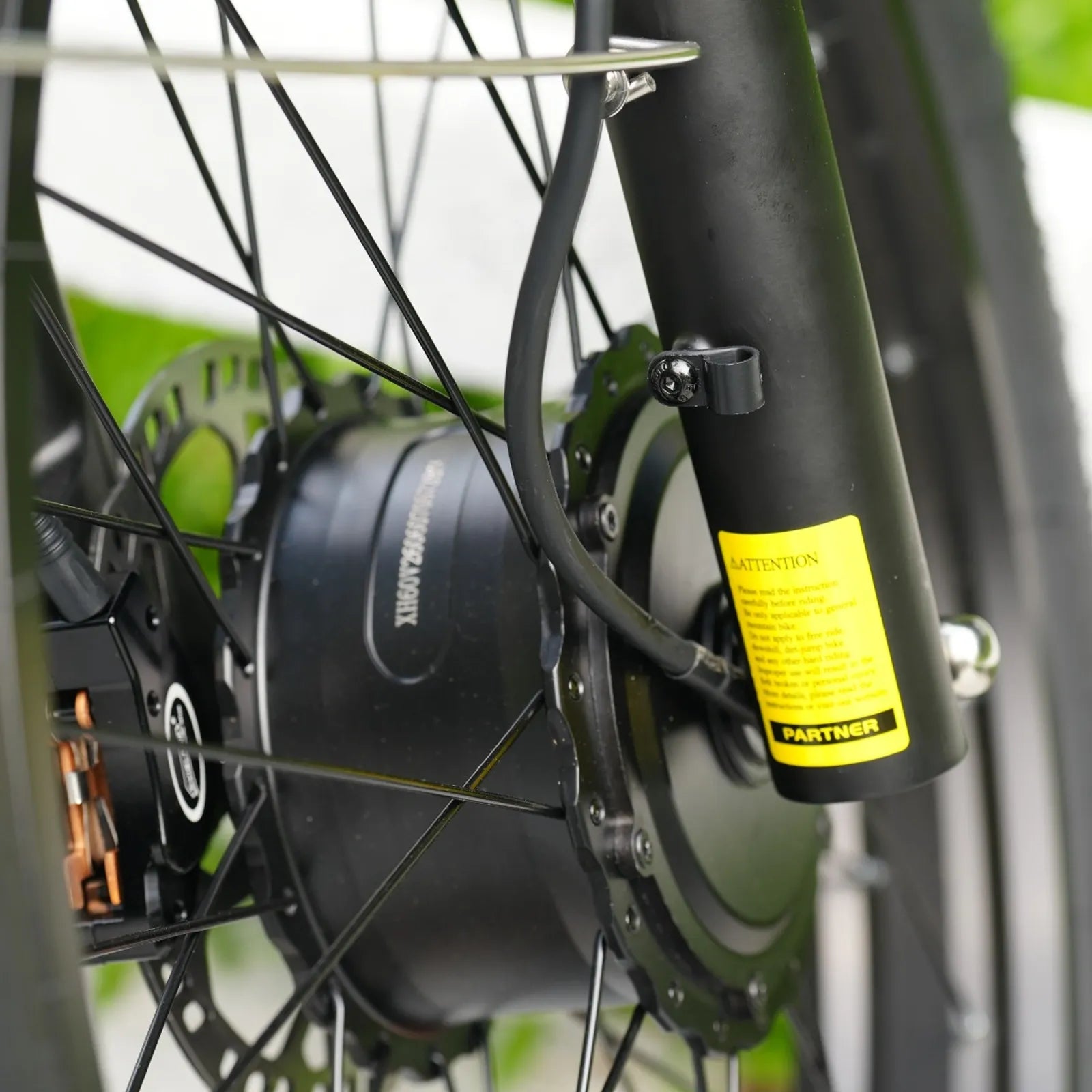PUJH PU266 front hub motor close-up