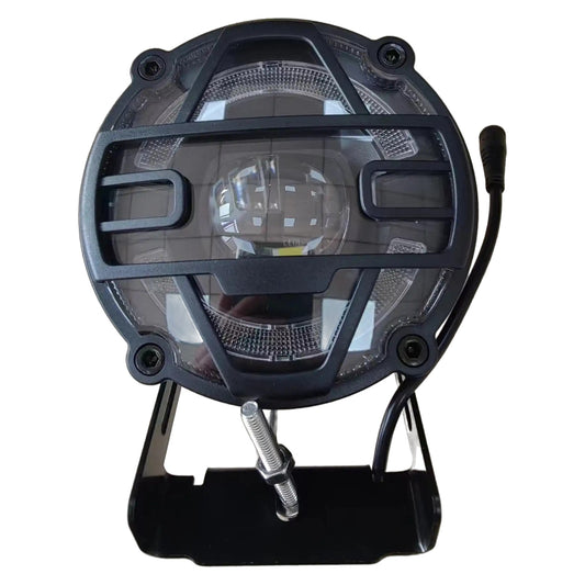 PUJH electric bike high-power LED headlight with protective grille for PU2 and PU3 series replacement parts.