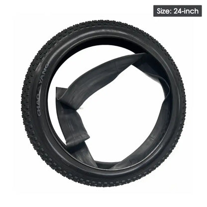 pujh ebike studded fat tire and tube set 24 inch
