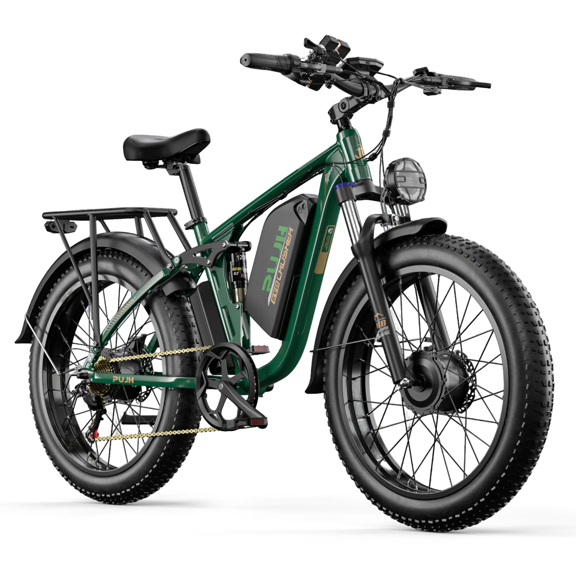 PUJH PU3 series off road fat tire electricbike with green colors